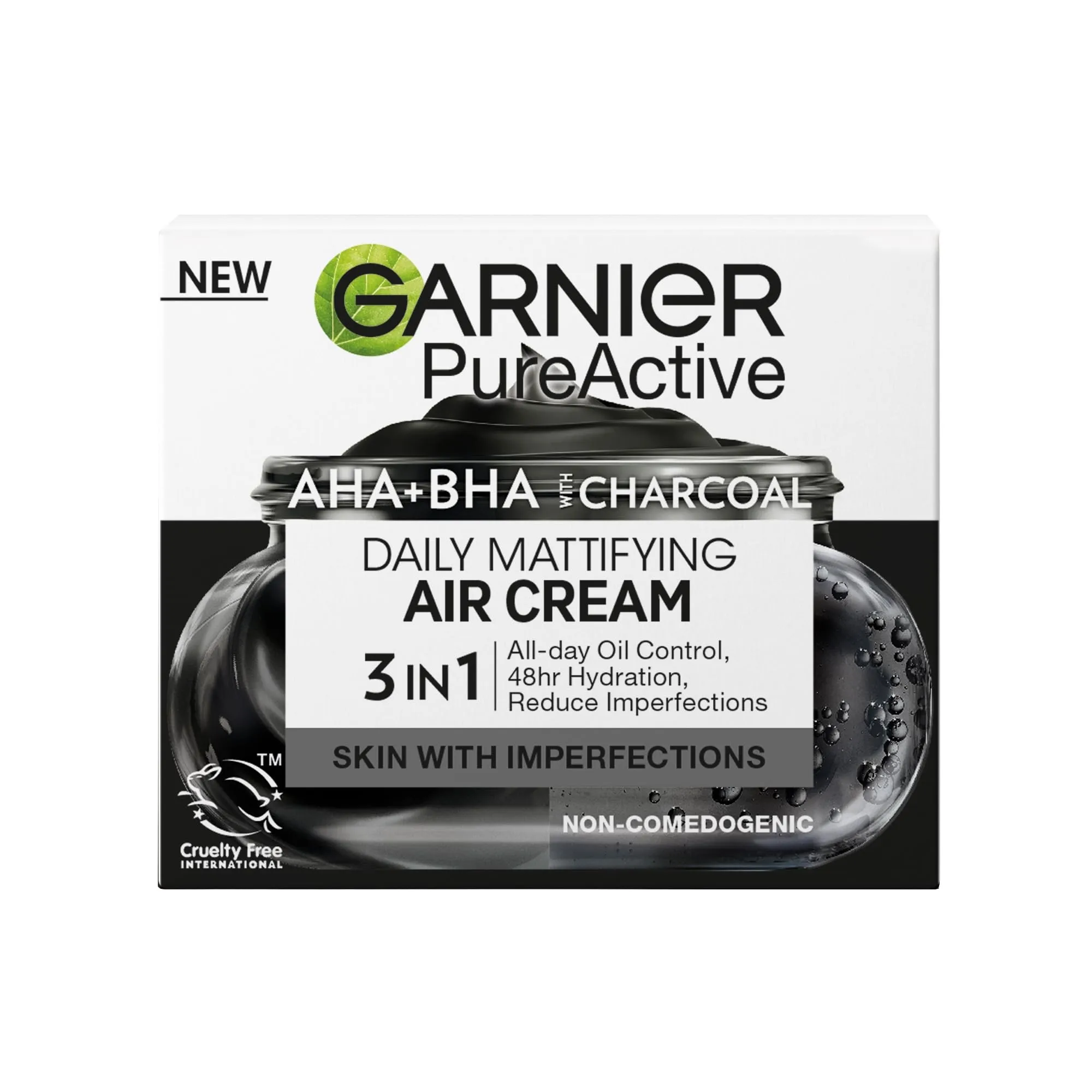 Garnier Aha+Bha Charcoal Mattifying Air Cream 50Ml